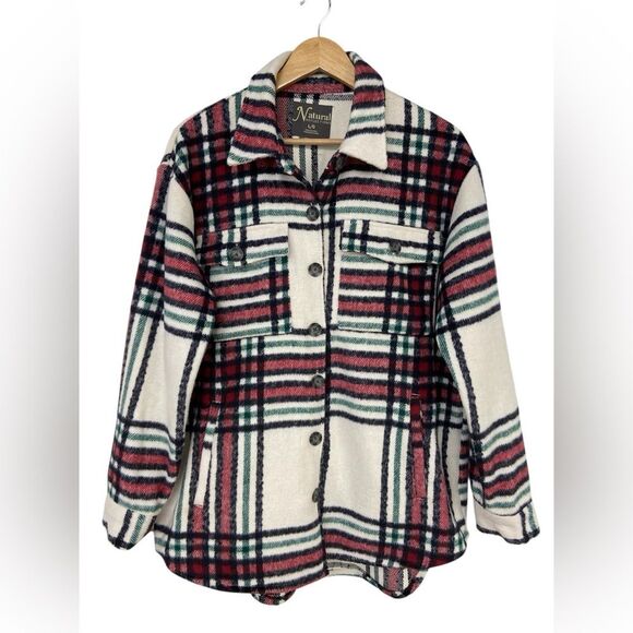 Natural Reflections Jackets & Blazers - Natural Reflections Size L Plaid Shacket Shirt Jacket